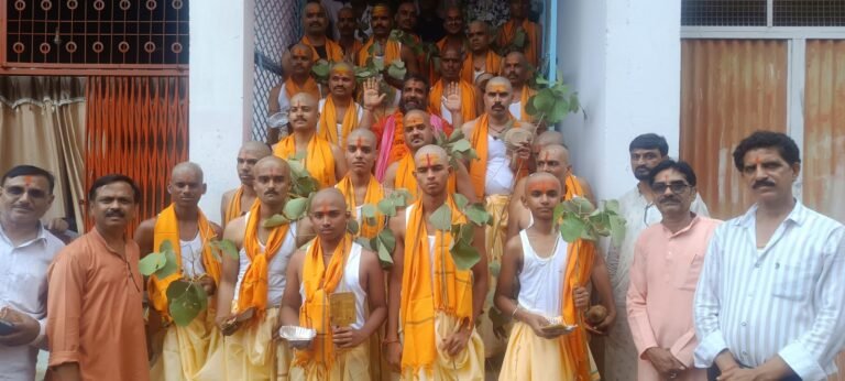 माता महाकाली मंदिर खितौला में 23 ब्राह्मण बटुकों का यज्ञोपवीत संस्कार आयोजित