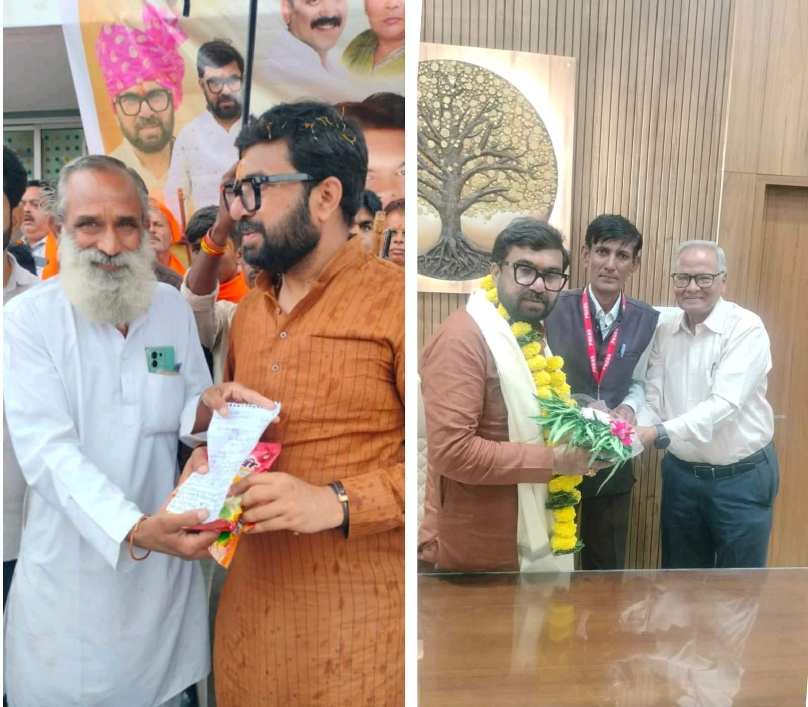 समिति ने सांसद विवेक ( बंटी ) साहू का अभिनन्दन किया