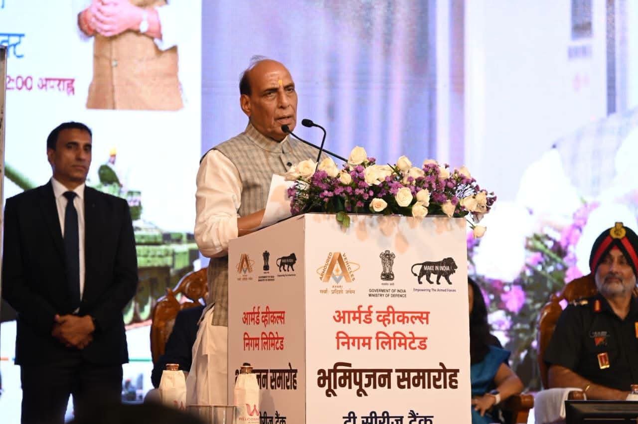 जबलपुर में टी-सीरीज टैंकों के 472 करोड़ की ओव्‍हरहॉल परियोजना का रक्षा मंत्री और मुख्‍यमंत्री ने किया भूमिपूजन 