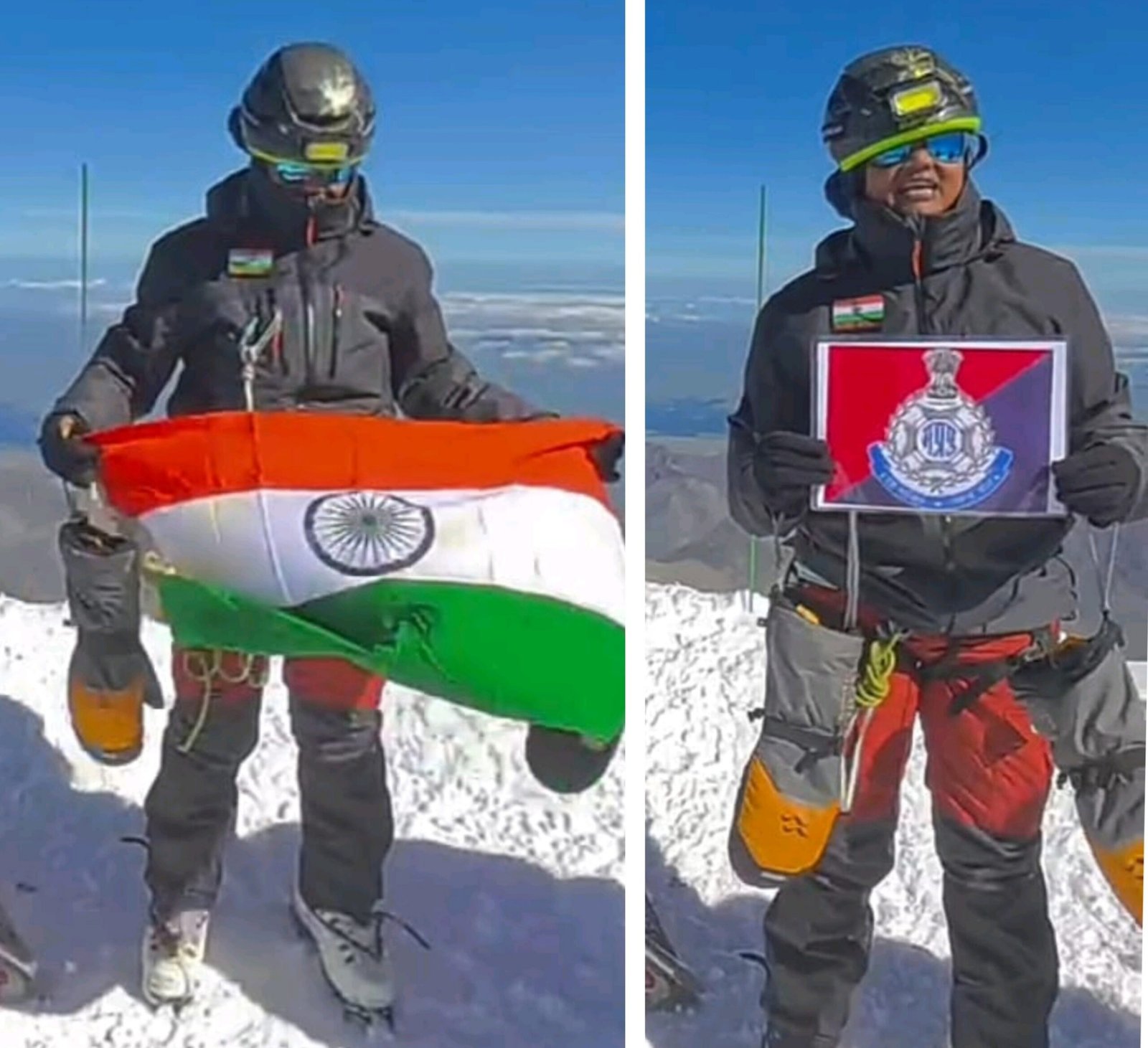 यूरोप की सर्वाेच्च चोटी पर मध्यप्रदेश पुलिस की महिला आरक्षक ने फहराया तिरंगा 