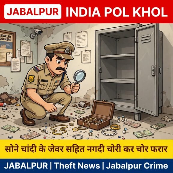 सोने चांदी के जेवर सहित नगदी चोरी कर चोर फरार 
