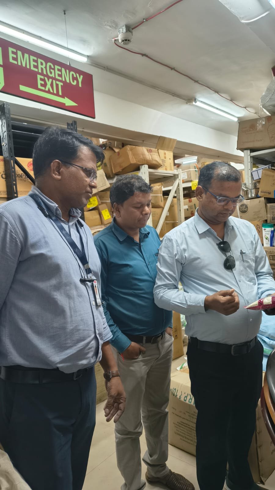 सागर गेरे का खाद्य सुरक्षा अधिकारियों ने किया निरीक्षण