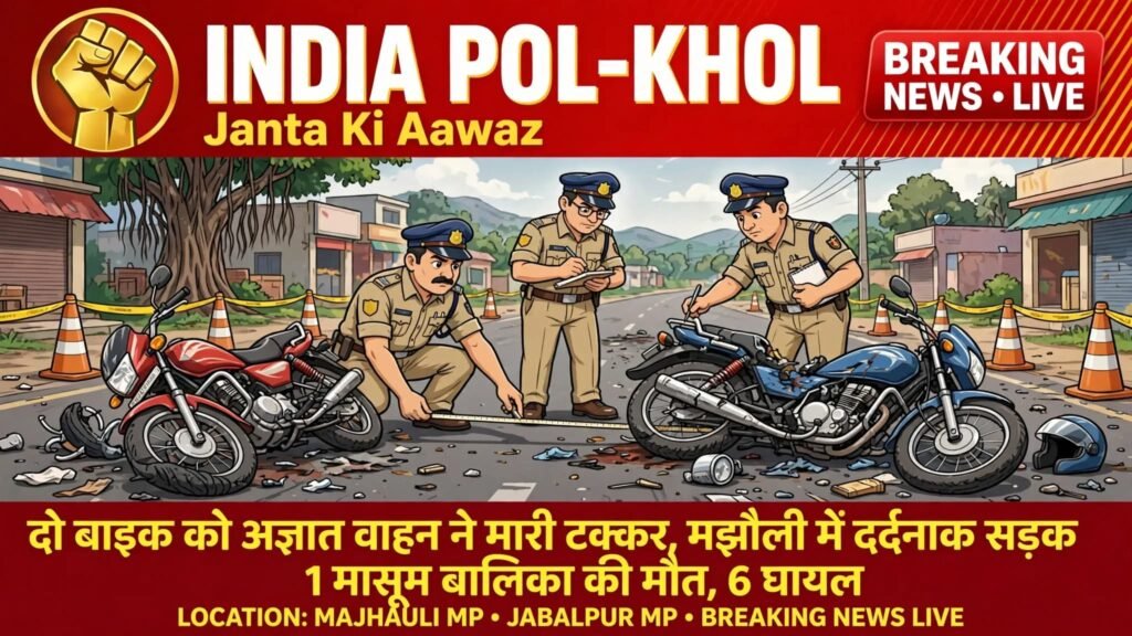 मझौली में दर्दनाक सड़क हादसा,1 मासूम बालिका की मौत,6 घायल 