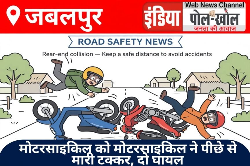 मोटरसाइकिल को मोटरसाइकिल ने पीछे से मारी टक्कर,दो घायल 