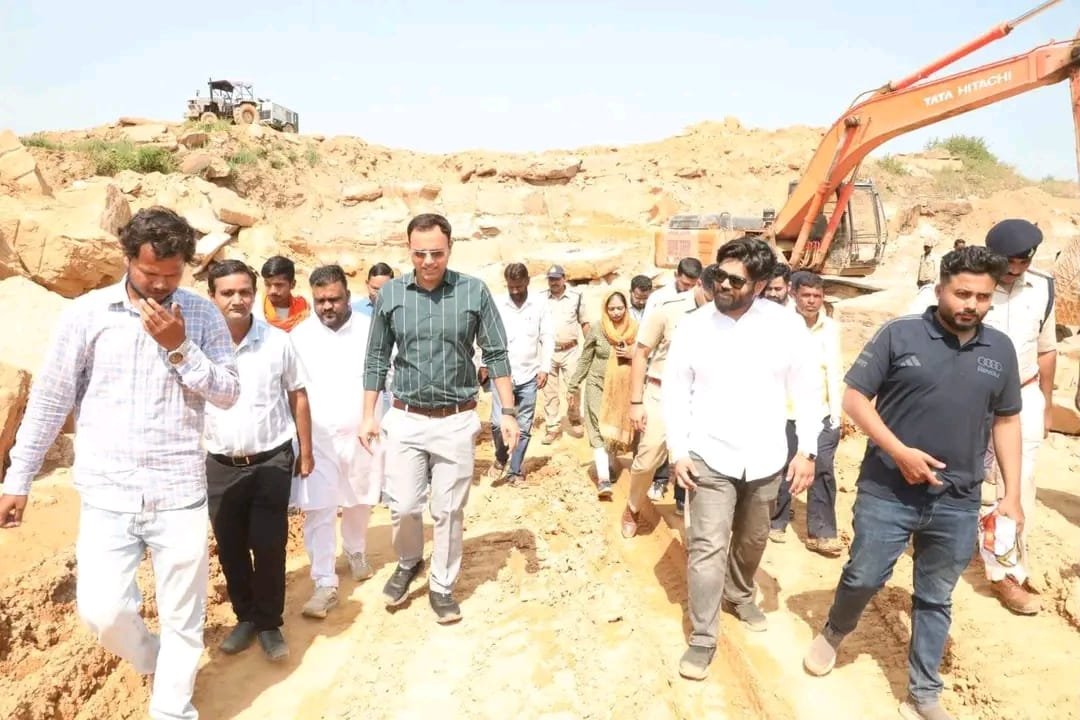 फरसी पत्थर उद्योग को नई ऊंचाइयों पर ले जाने की पहल,कलेक्टर ने खदानों का किया निरीक्षण
